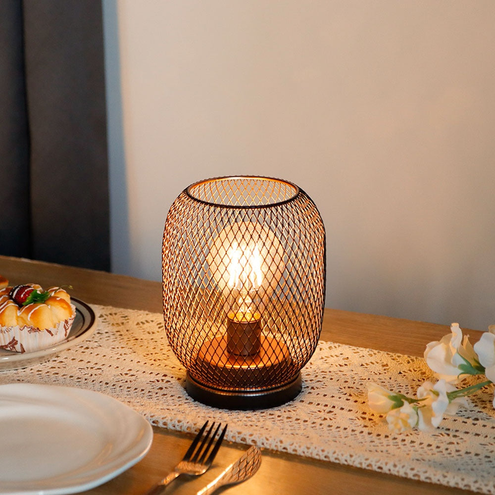 Rustic Minimalist Wrought-iron Bedside Lamp For The Bedroom Or Dining Room